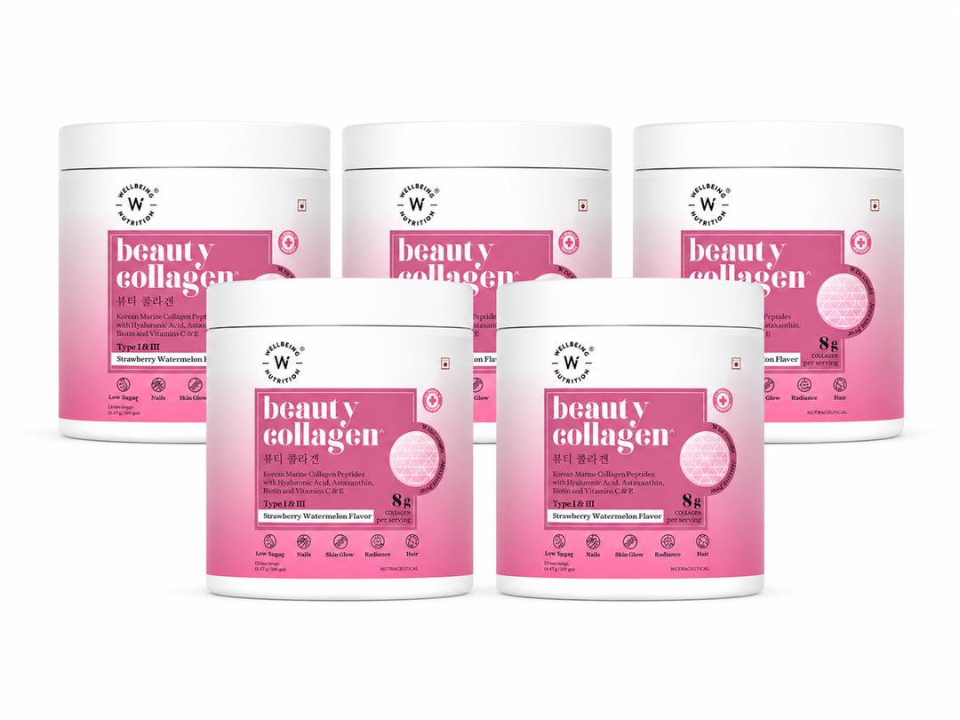 Beauty Korean Marine Collagen Peptides | Strawberry Watermelon Flavour | Hair Skin & Nails Health